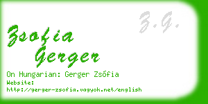 zsofia gerger business card